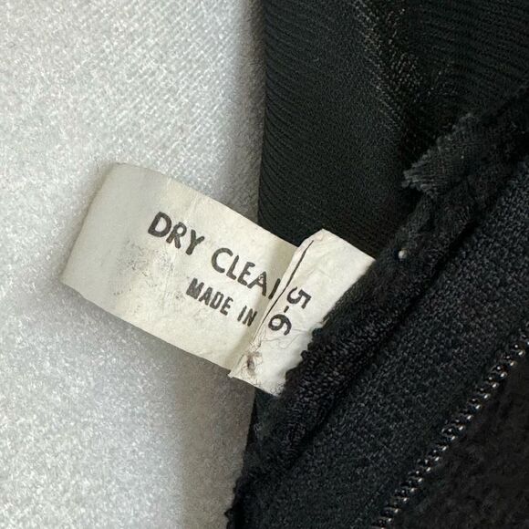 Vintage 80s 90s Talon Women’s 6 Chiffon Ruffled Cocktail Midi Dress Made in USA - Picture 8 of 8